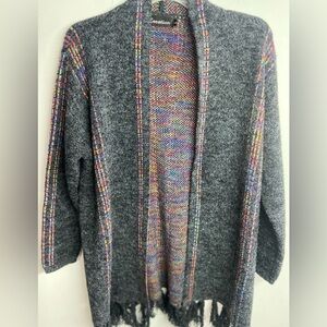 Gray Multicolor Cardigan